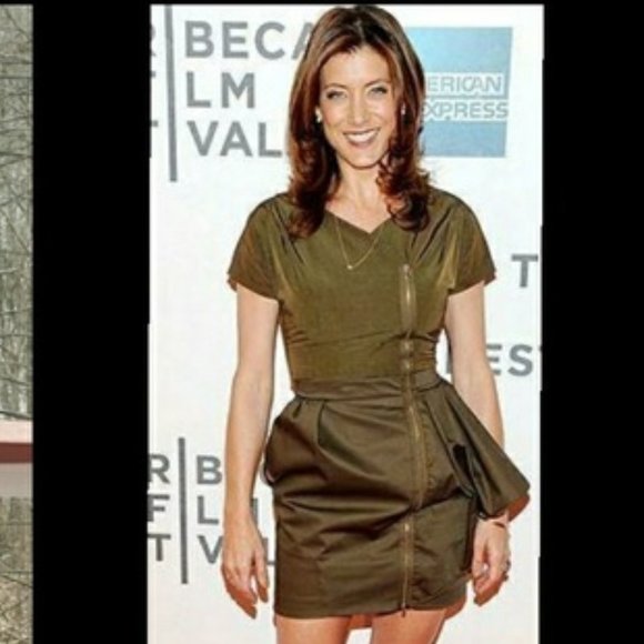 ▪️CARVEN▪️Green Ruffle Accent Asymmetric Dress - Picture 7 of 7